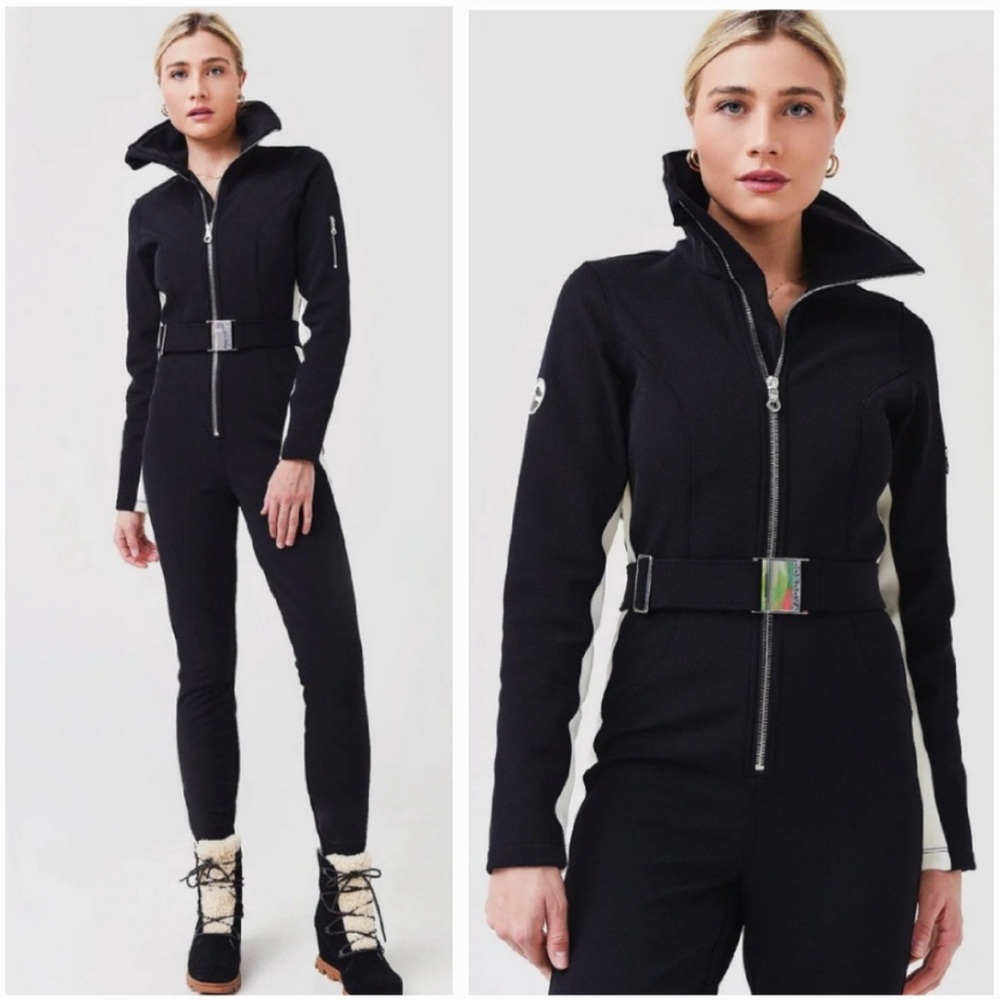 Elegant Black Zippered Jumpsuit with Belt